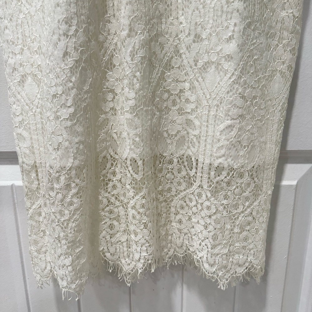 Lulu’s White Lace Short Sleeve Midi Dress - Picture 8 of 12